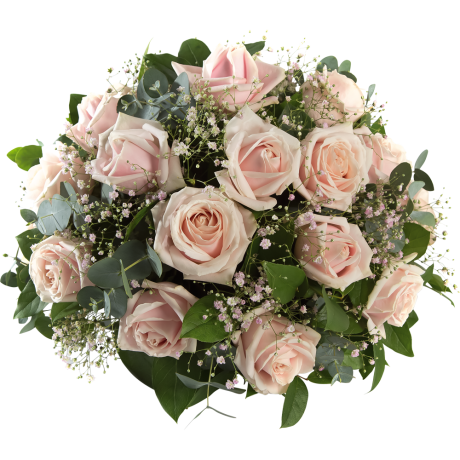 Rouwwerk Biedermeier rozen en gips