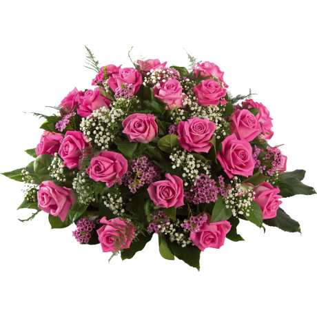 Rouwwerk Biedermeier roze roos
