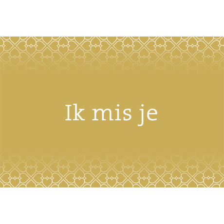 Ik mis je neutraal