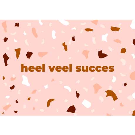 Confetti wenskaart veel succes