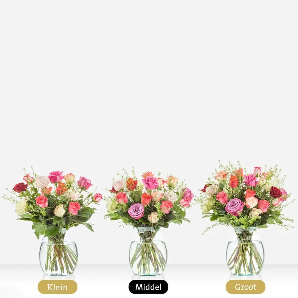 Gift set in pink rose color (with vase)