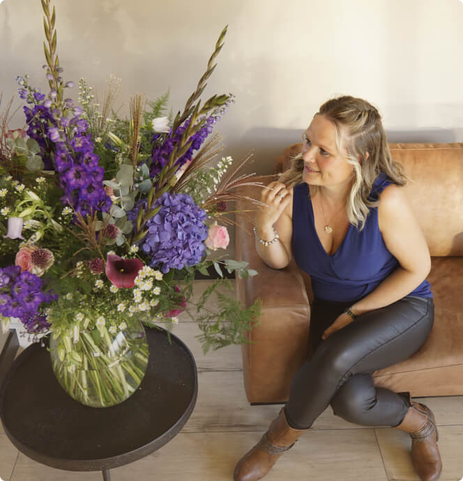 Mooie boeketten bloemen van de bloemist Arriën