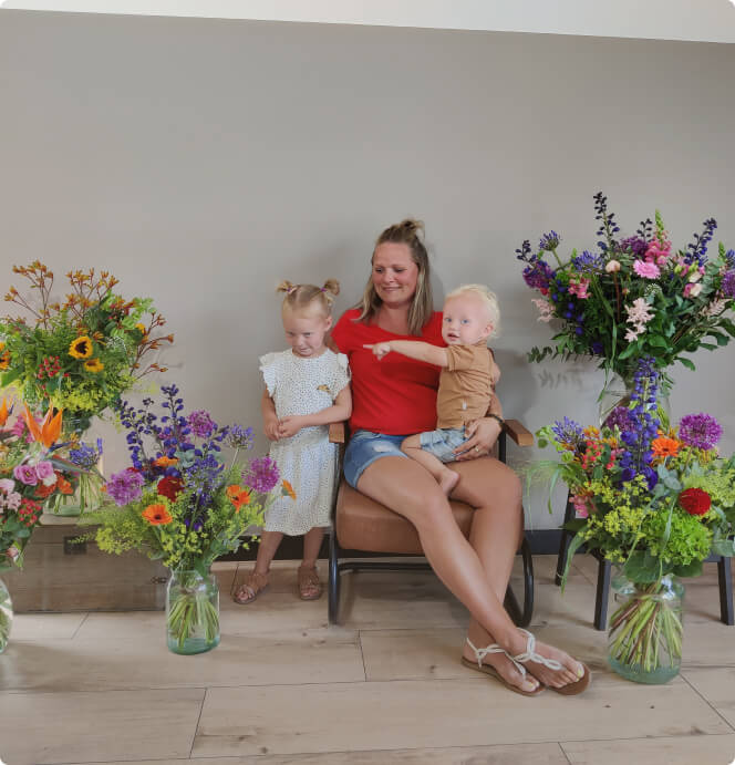 Local florist Abbega for bouquets and gifts.